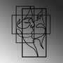 Wallity Accesorio Decorativo de Pared Metal Negro Elegante 70x52cm Obra de Arte para el Hogar